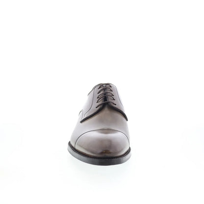 Di Bianco SBP901 Mens Gray Leather Lace Up Oxfords & Lace Ups Cap Toe Shoes