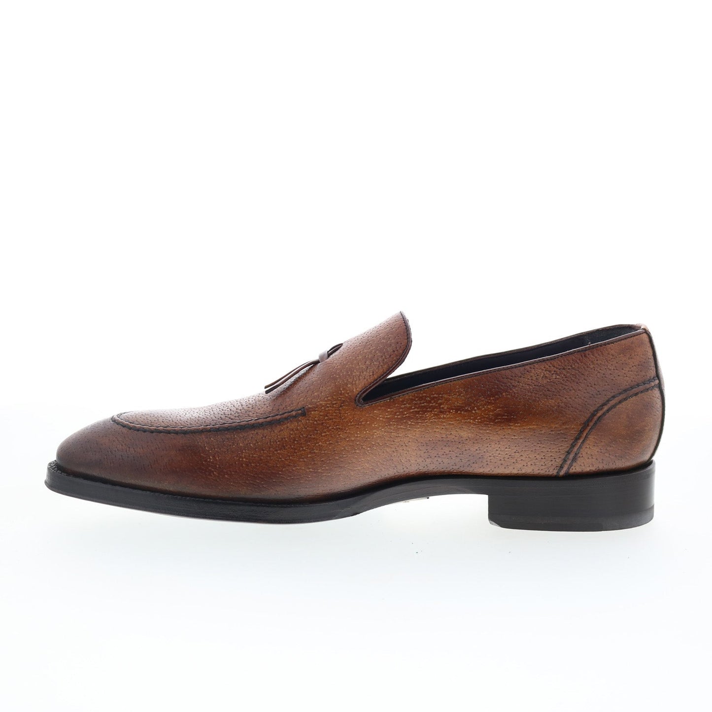 Di Bianco SBP931 Mens Brown Leather Slip On Loafers & Slip Ons Casual Shoes
