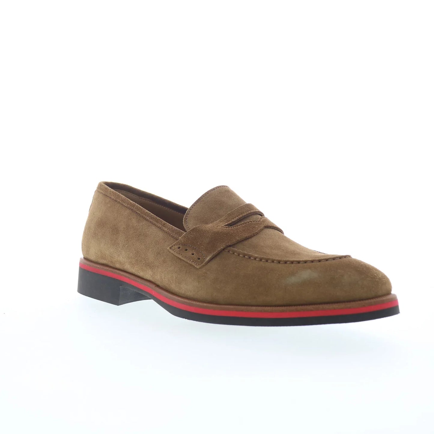 Di Bianco SC524 Mens Brown Suede Slip On Loafers & Slip Ons Penny Shoes