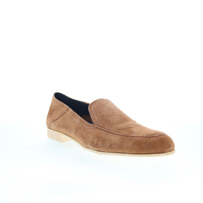 Di Bianco Salino Mens Brown Suede Slip On Loafers & Slip Ons Casual Shoes