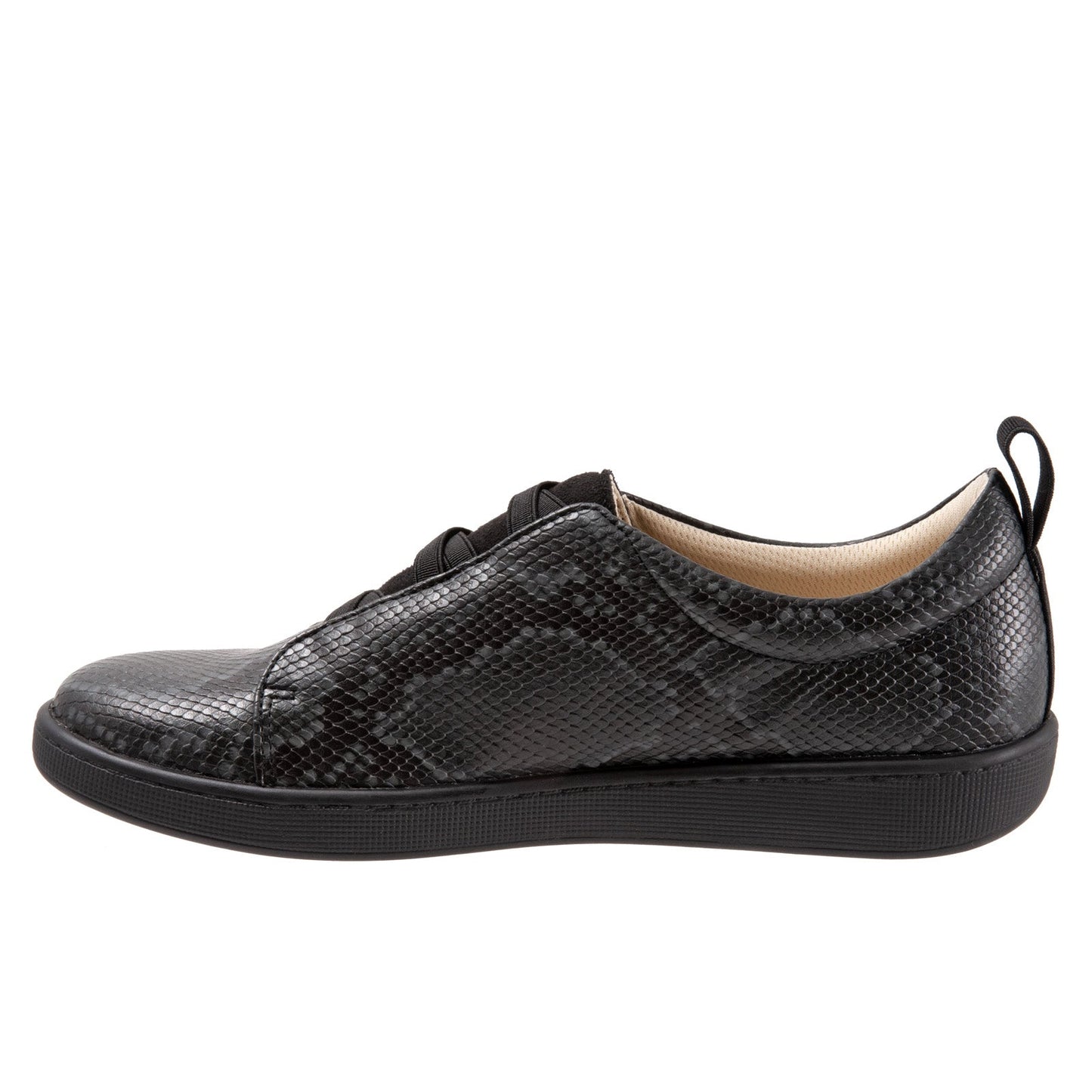 Trotters Avrille T2051-083 Womens Black Wide Lifestyle Sneakers Shoes