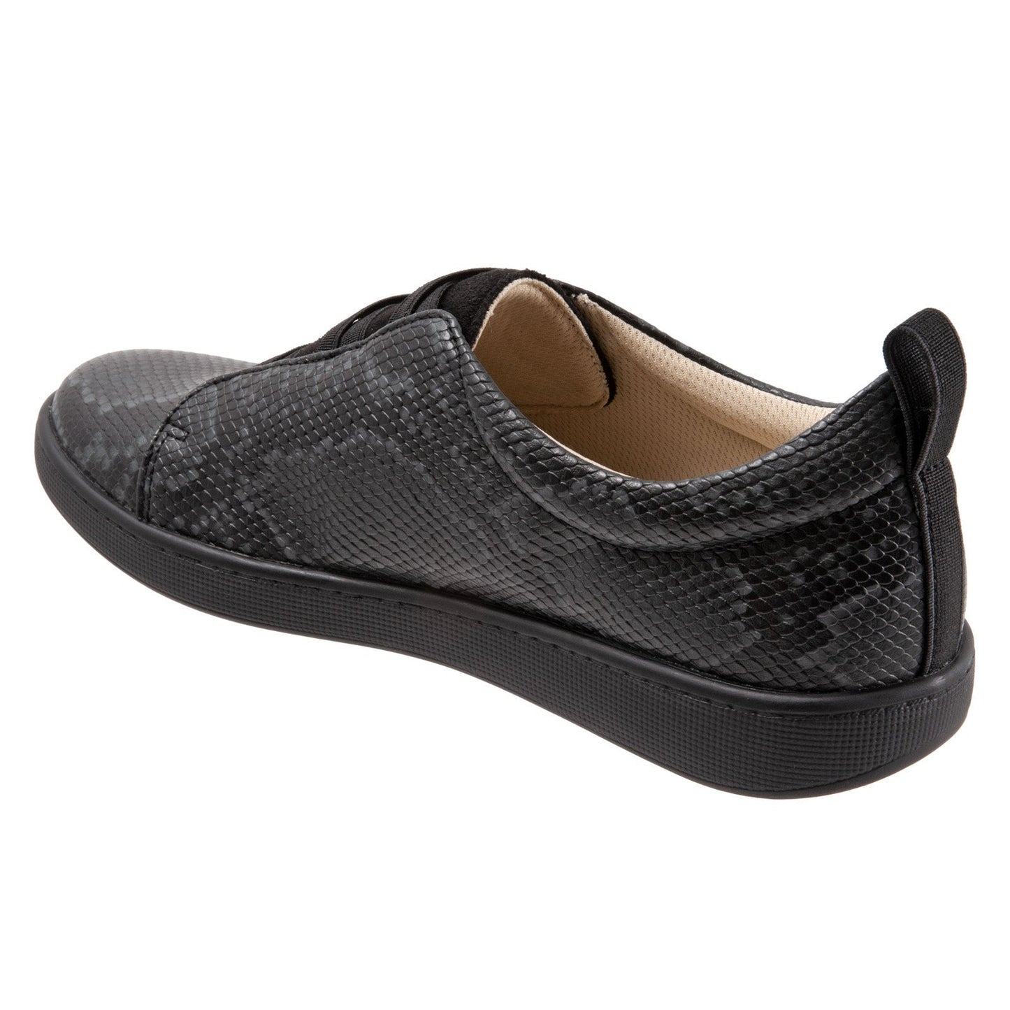 Trotters Avrille T2051-083 Womens Black Wide Lifestyle Sneakers Shoes
