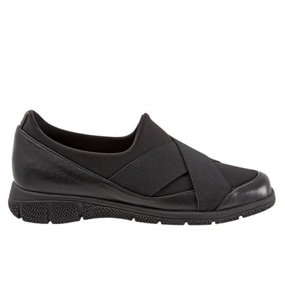 Trotters Urbana T2167-007 Womens Black Leather Lifestyle Sneakers Shoes
