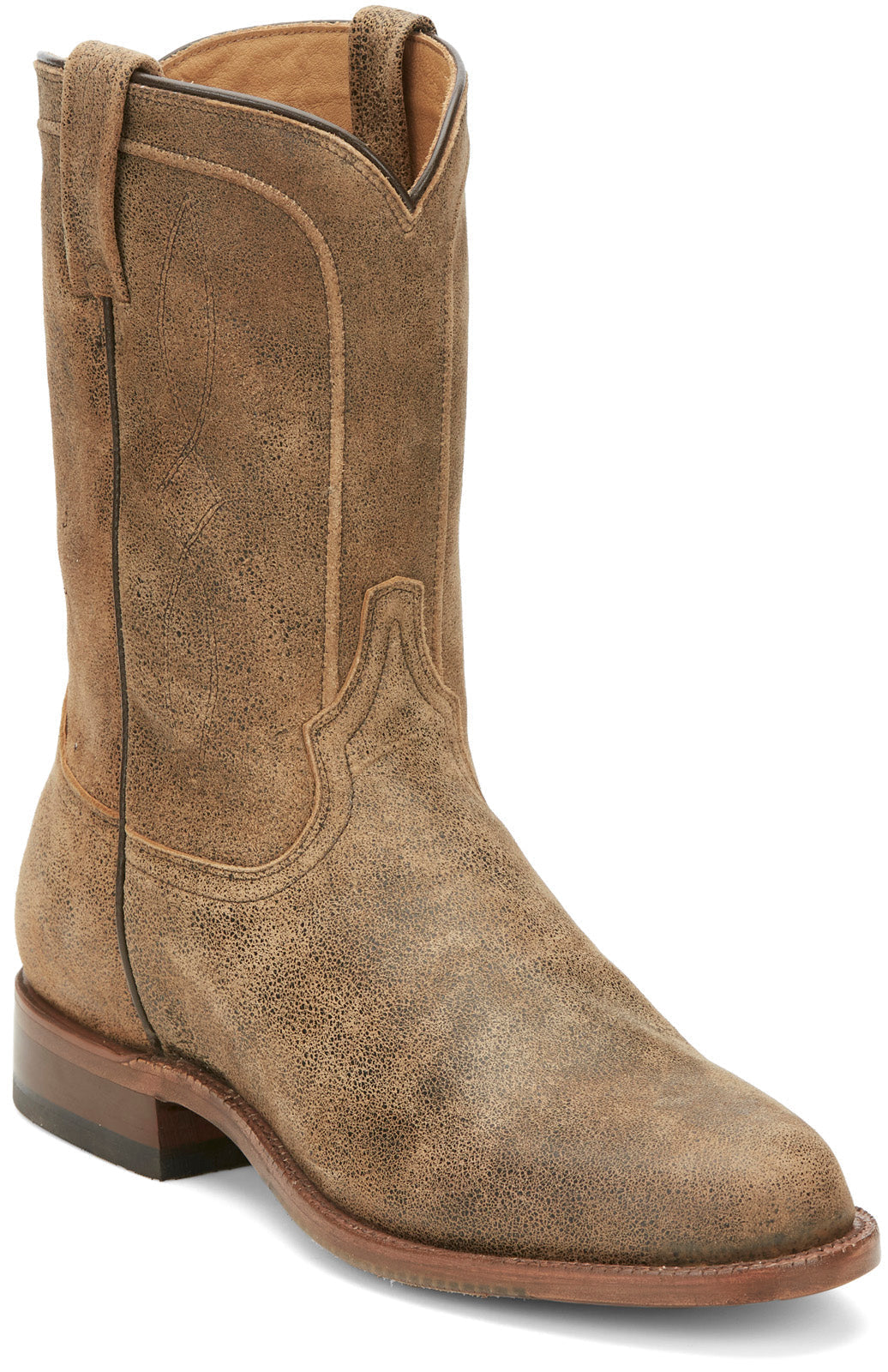 Tony Lama Monterey Round Toe Goat Mens Brown Wide Cowboy Western Boots