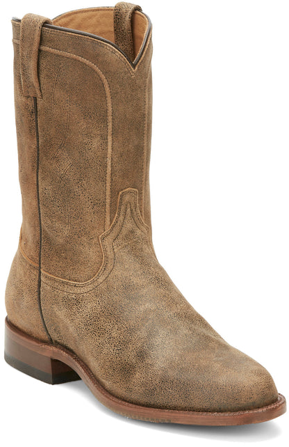 Tony Lama Monterey Round Toe Goat Mens Brown Wide Cowboy Western Boots