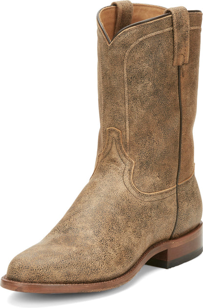 Tony Lama Monterey Round Toe Goat Mens Brown Wide Cowboy Western Boots