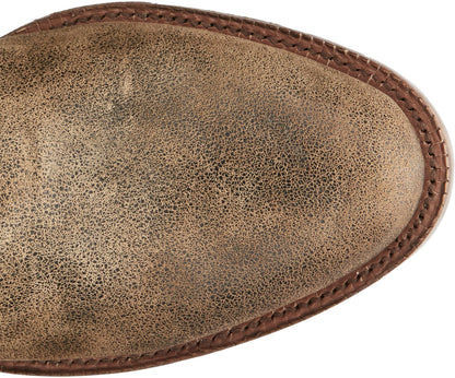 Tony Lama Monterey Round Toe Goat Mens Brown Wide Cowboy Western Boots