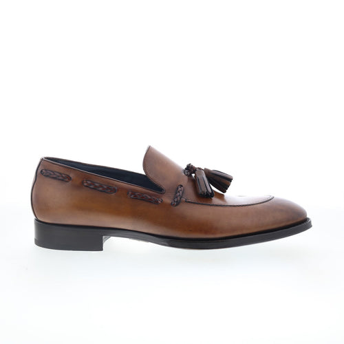 Di Bianco Varesse Mens Brown Leather Loafers & Slip Ons Casual Shoes