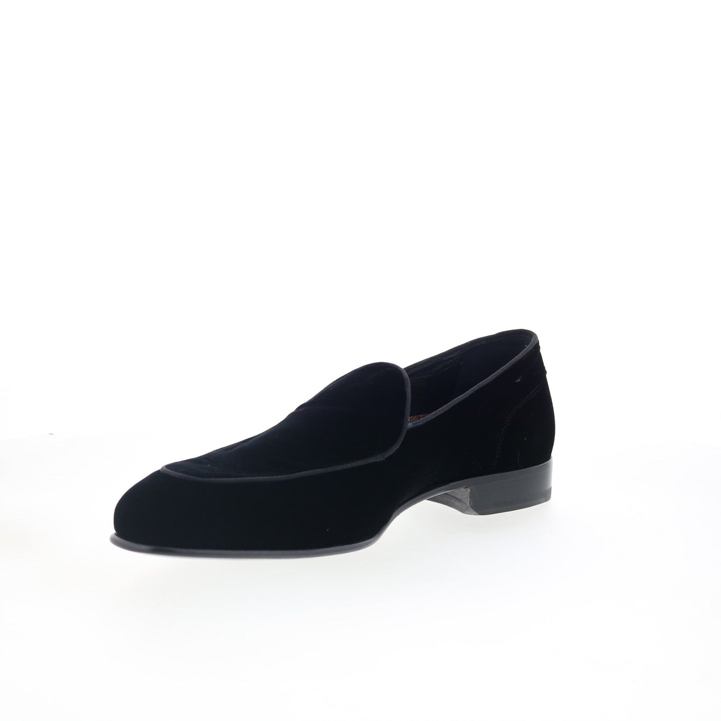 Di Bianco Vomero Mens Black Velvet Loafers & Slip Ons Casual Shoes