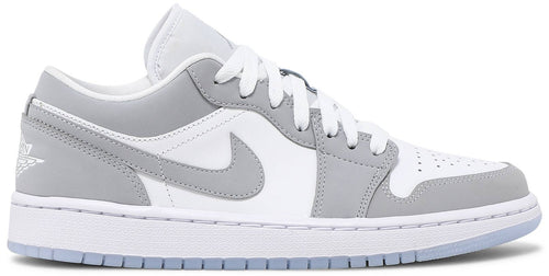 Nike Womens Air Jordan 1 Low Sneakers - 'White Wolf Grey'