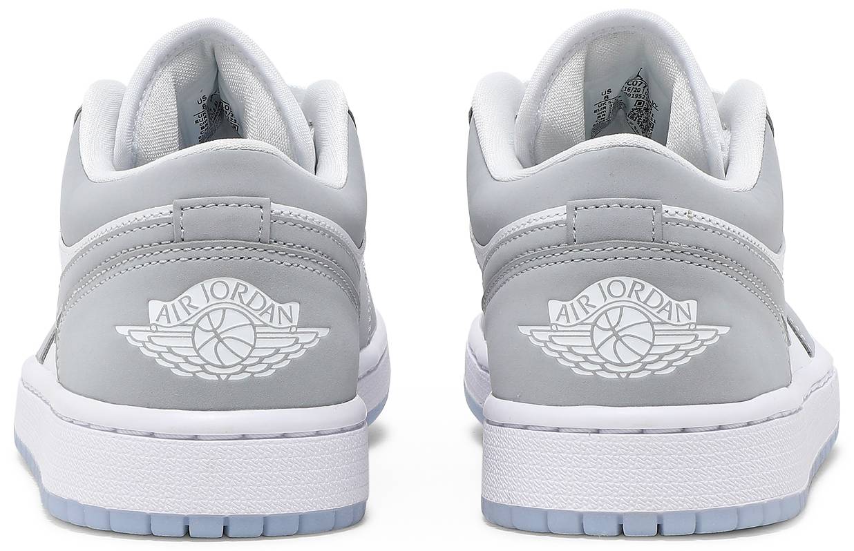 Nike Womens Air Jordan 1 Low Sneakers - 'White Wolf Grey'