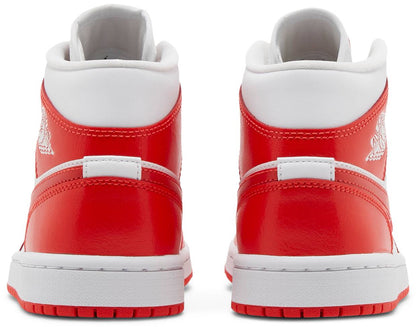 Nike Womens Air Jordan 1 Mid Sneakers - 'Habanero Red'