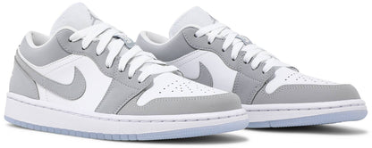 Nike Womens Air Jordan 1 Low Sneakers - 'White Wolf Grey'