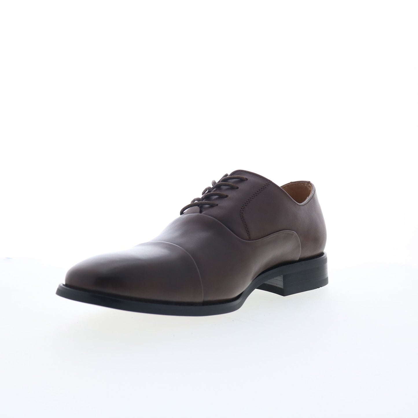 La Milano A591 Mens Brown Leather Lace Up Oxfords & Lace Ups Cap Toe Shoes