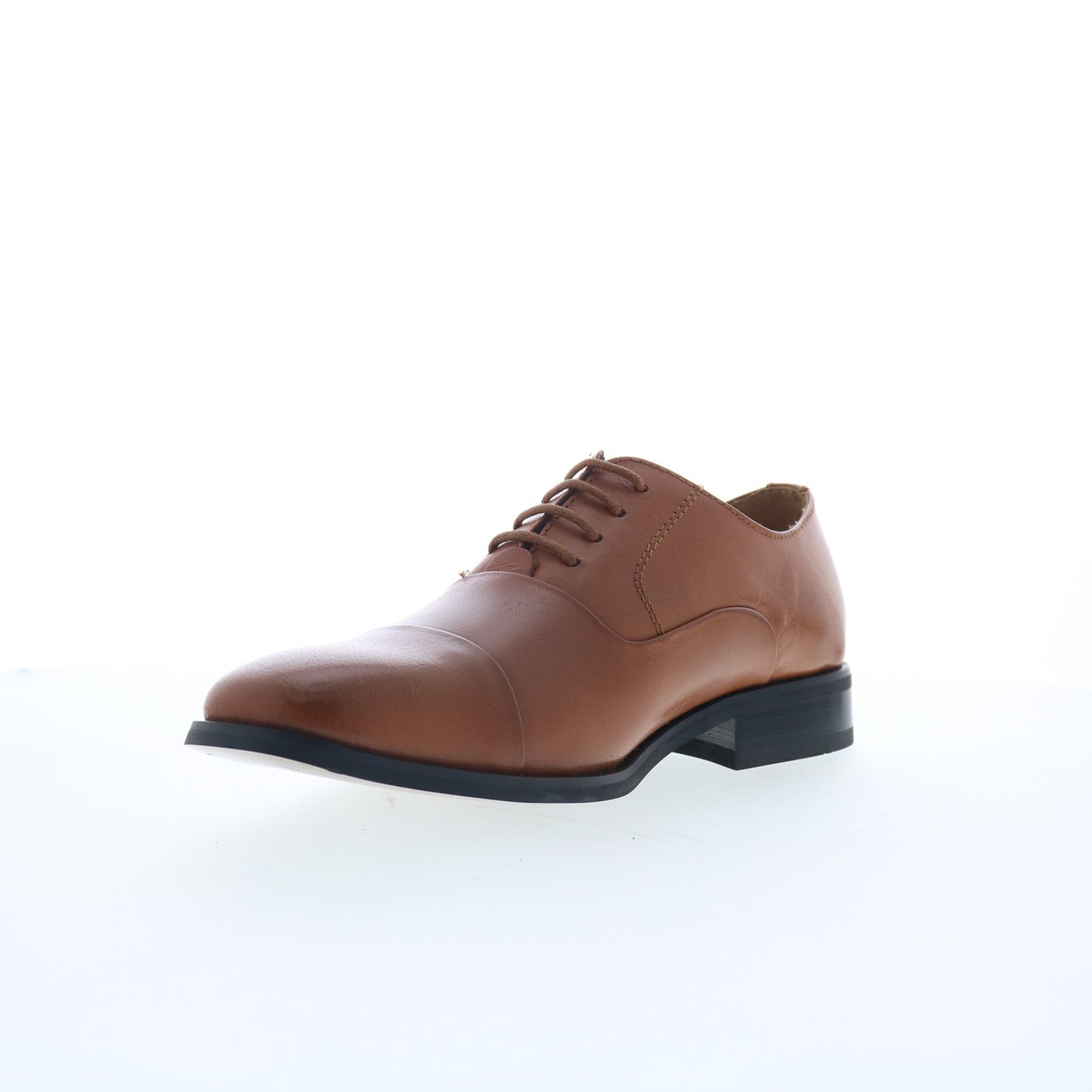 La Milano A591 Mens Brown Leather Lace Up Oxfords & Lace Ups Cap Toe Shoes