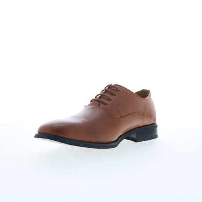 La Milano A591 Mens Brown Leather Lace Up Oxfords & Lace Ups Cap Toe Shoes