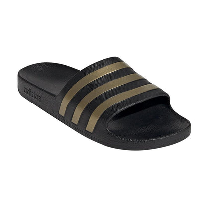 Adilette Aqua Men's Slides :Black | Gold Metallic
