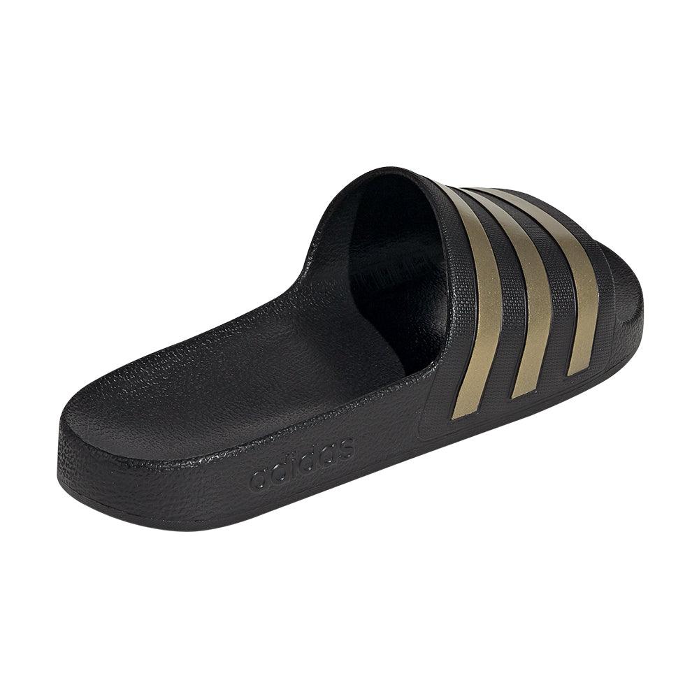 Adilette Aqua Men's Slides :Black | Gold Metallic
