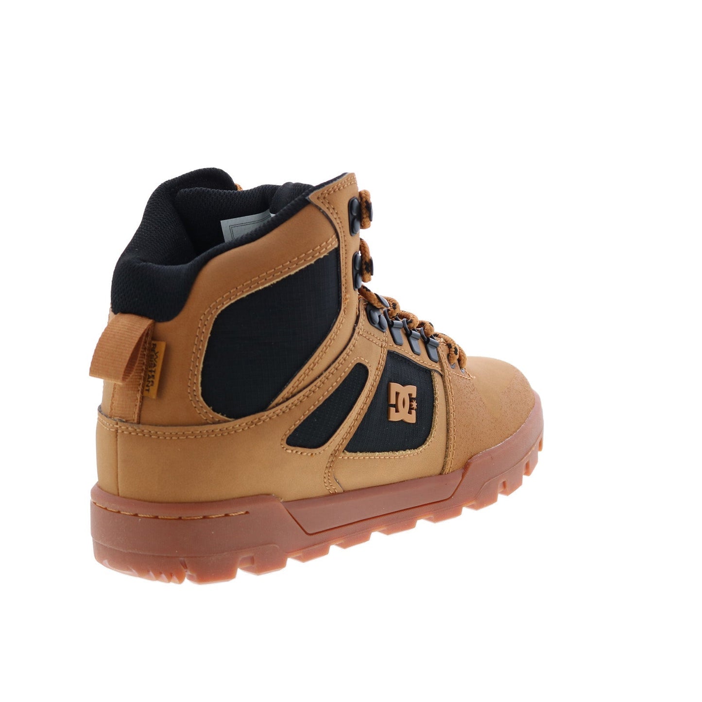 DC Pure High-Top Water Resistant Boot Mens Brown Skate Sneakers Shoes