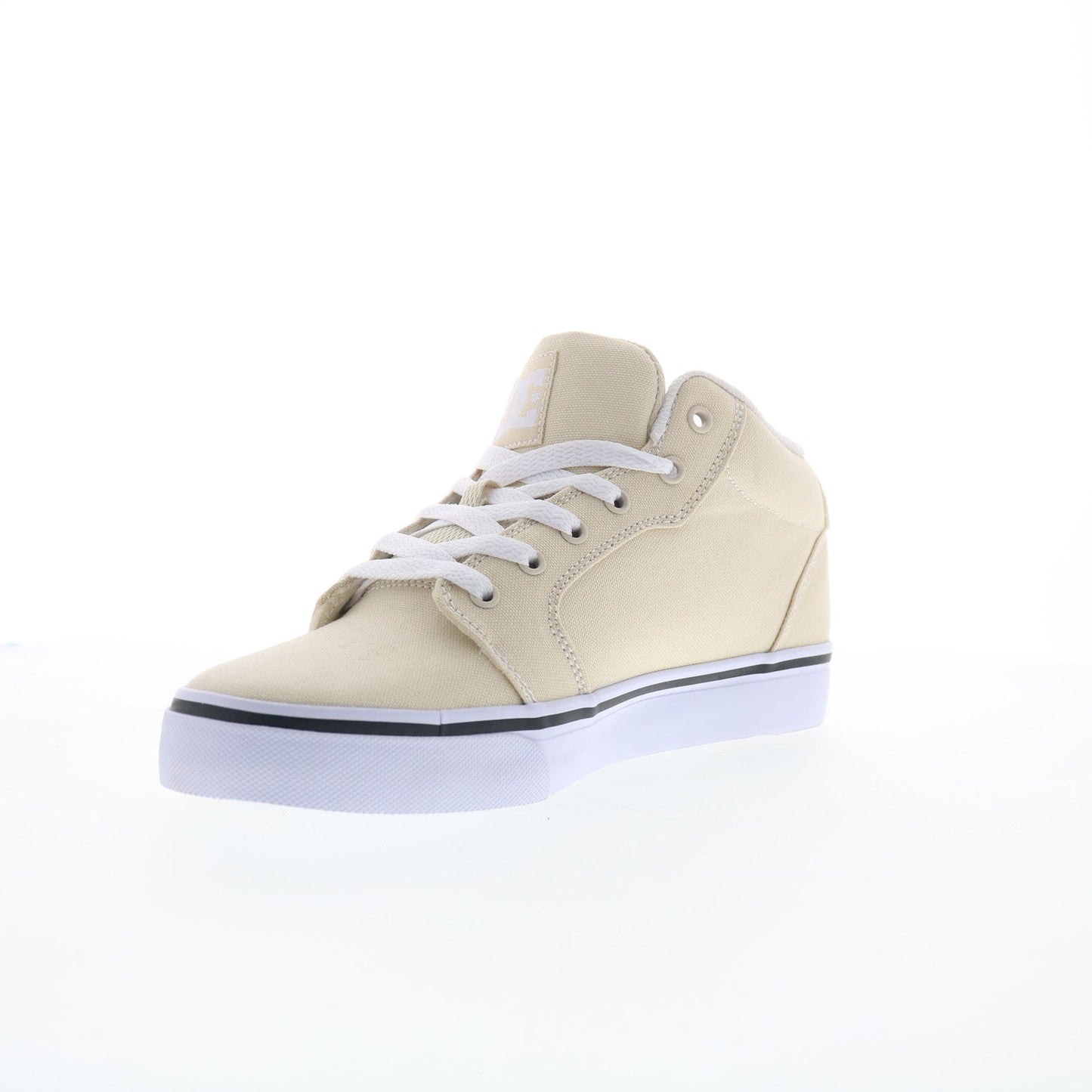 DC Anvil Mid ADYS300788-CRE Mens Beige Canvas Skate Inspired Sneakers Shoes