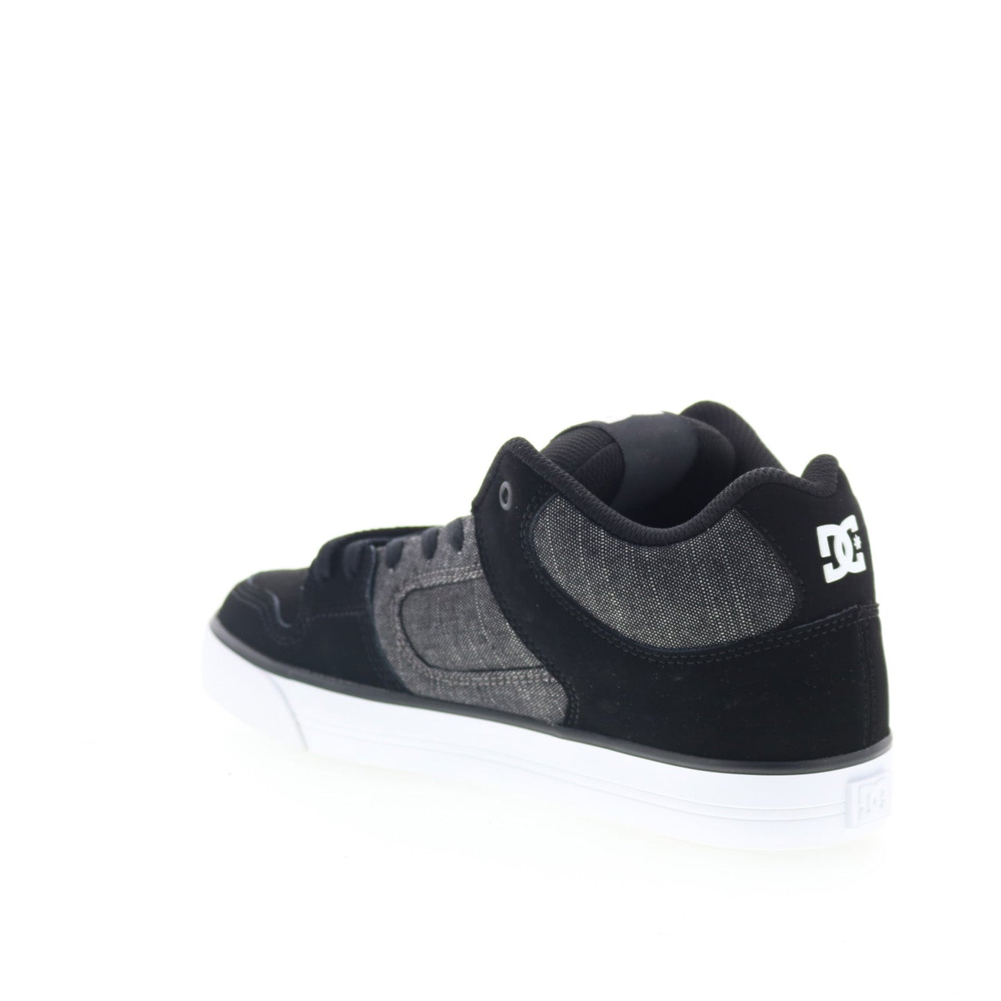 DC Pure Mid ADYS400082-BKO Mens Black Nubuck Skate Inspired Sneakers Shoes