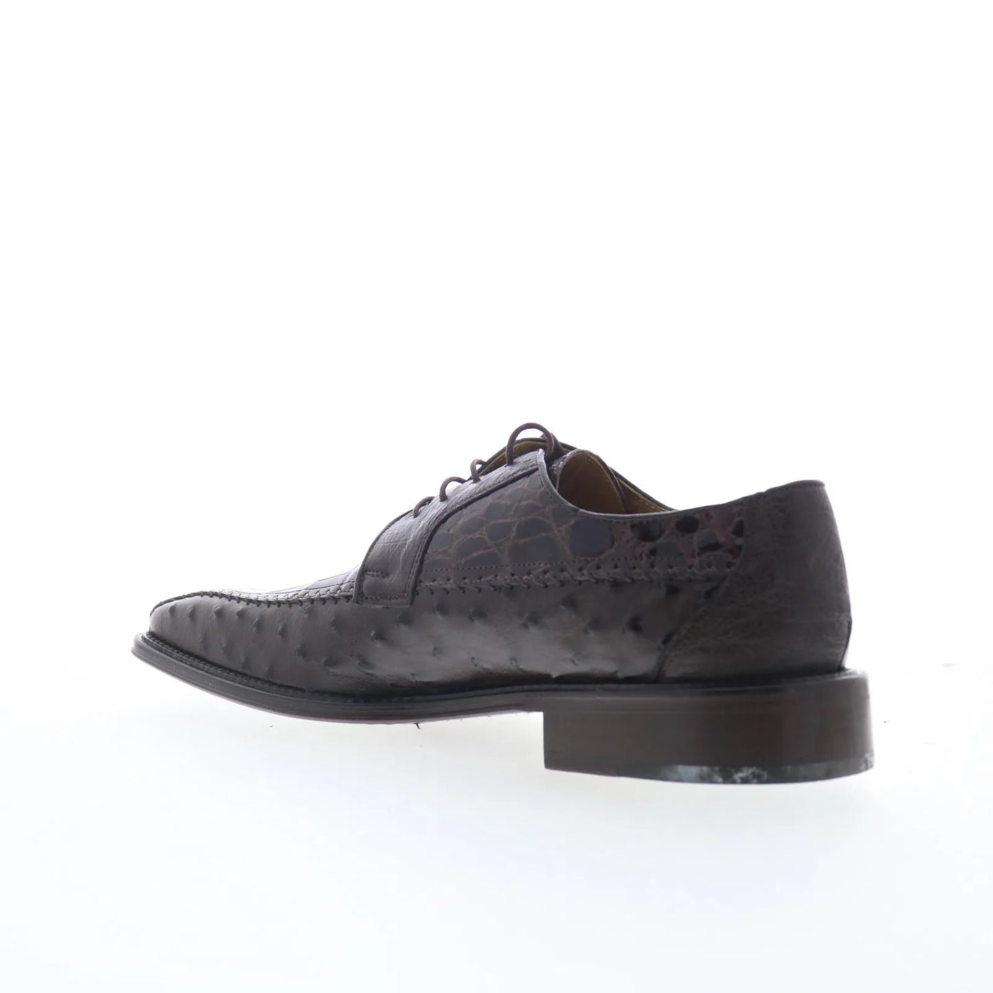 Ferrini Alligator Ostrich 3747 Mens Brown Oxfords & Lace Ups Casual Shoes