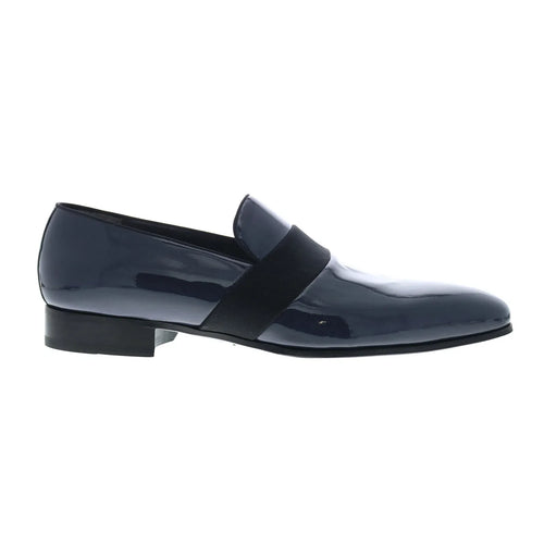 Di Bianco Andria Patent Tuxedo Mens Blue Loafers & Slip Ons Casual Shoes