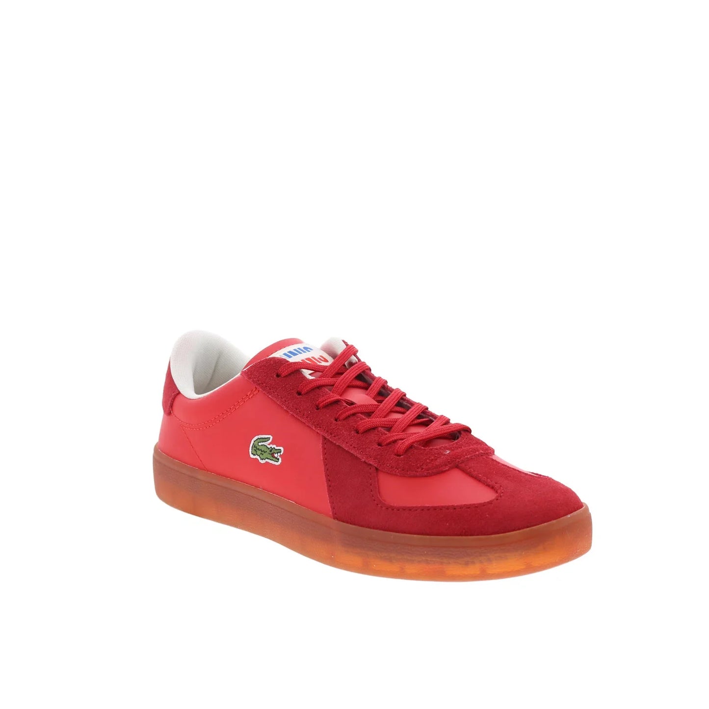 Lacoste Baseshot Pro 126 1 SMA Mens Red Suede Lifestyle Sneakers Shoes