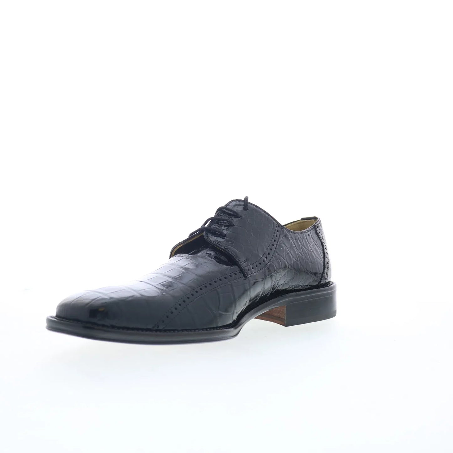 Ferrini Belly Alligator 4013 082 Mens Black Oxfords & Lace Ups Casual Shoes