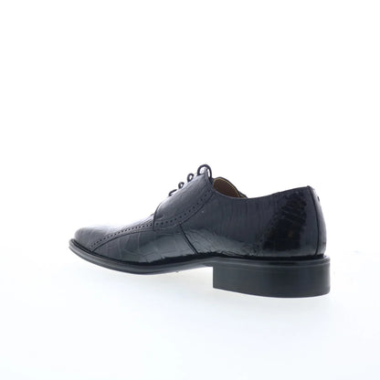 Ferrini Belly Alligator 4013 082 Mens Black Oxfords & Lace Ups Casual Shoes