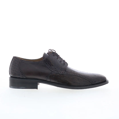 Ferrini Belly Alligator Ostrich 4012 082 Mens Brown Oxfords Casual Shoes
