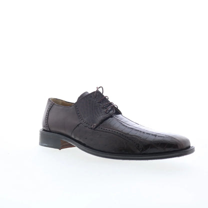 Ferrini Belly Alligator Ostrich 4012 082 Mens Brown Oxfords Casual Shoes
