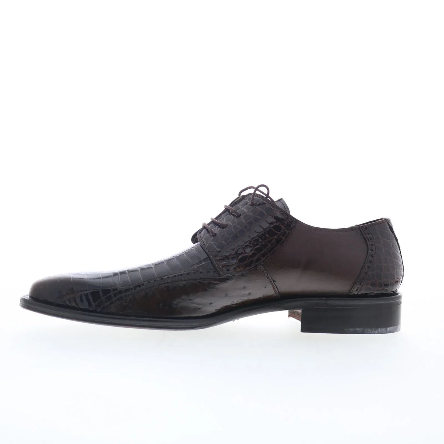 Ferrini Belly Alligator Ostrich 4012 082 Mens Brown Oxfords Casual Shoes