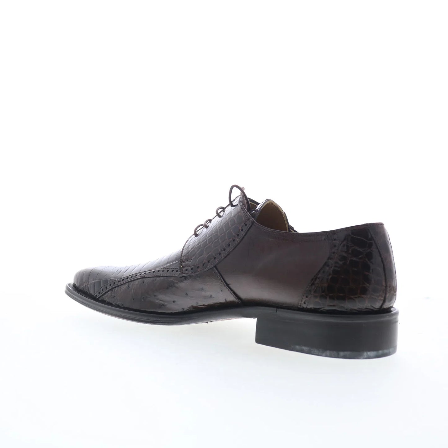 Ferrini Belly Alligator Ostrich 4012 082 Mens Brown Oxfords Casual Shoes