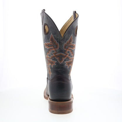Justin Boots Bender Cowhide Made In USA Mens Brown Wide Cowboy Western Boots