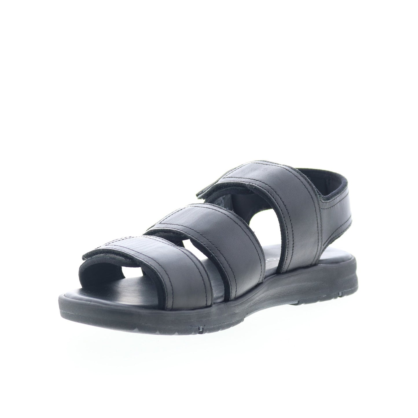 Rockport LB M Dress 3 Band CH9925 Mens Black Wide Leather Sport Sandals Shoes