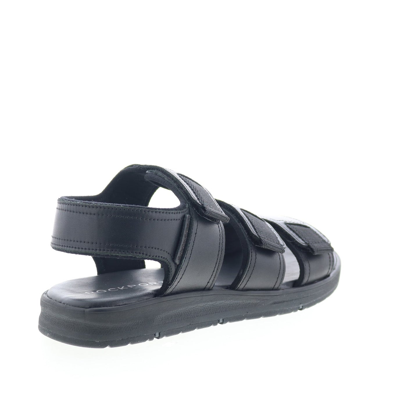 Rockport LB M Dress 3 Band CH9925 Mens Black Wide Leather Sport Sandals Shoes