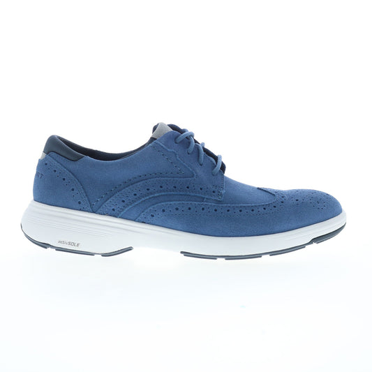 Rockport Noah Wingtip CJ4587 Mens Blue Wide Oxfords & Lace Ups Shoes