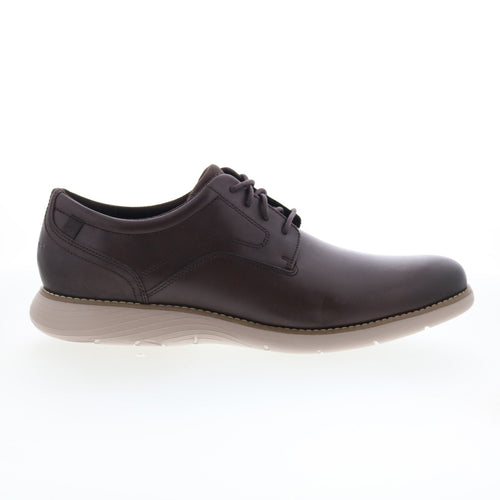 Rockport Garett Plain Toe Mens Brown Wide Oxfords & Lace Ups Plain Toe Shoes