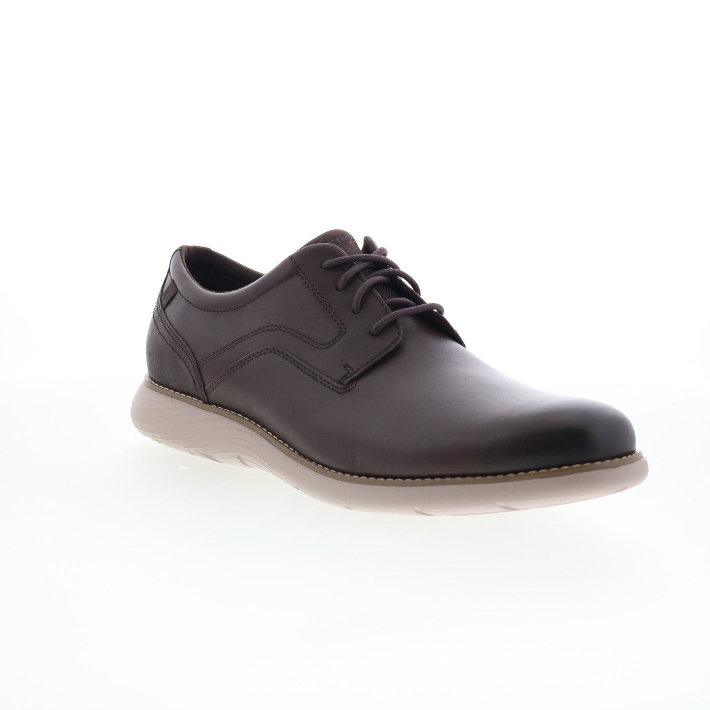 Rockport Garett Plain Toe Mens Brown Wide Oxfords & Lace Ups Plain Toe Shoes
