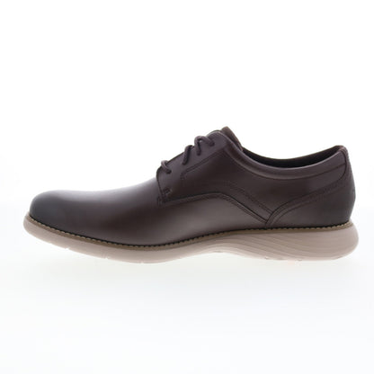 Rockport Garett Plain Toe Mens Brown Wide Oxfords & Lace Ups Plain Toe Shoes