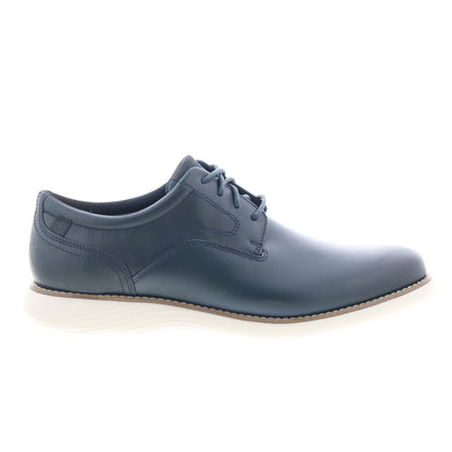 Rockport Garett Plain Toe CJ5650 Mens Blue Leather Oxfords Plain Toe Shoes