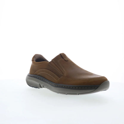 Clarks Pro Lace Mens Brown Wide Loafers & Slip Ons Casual Shoes