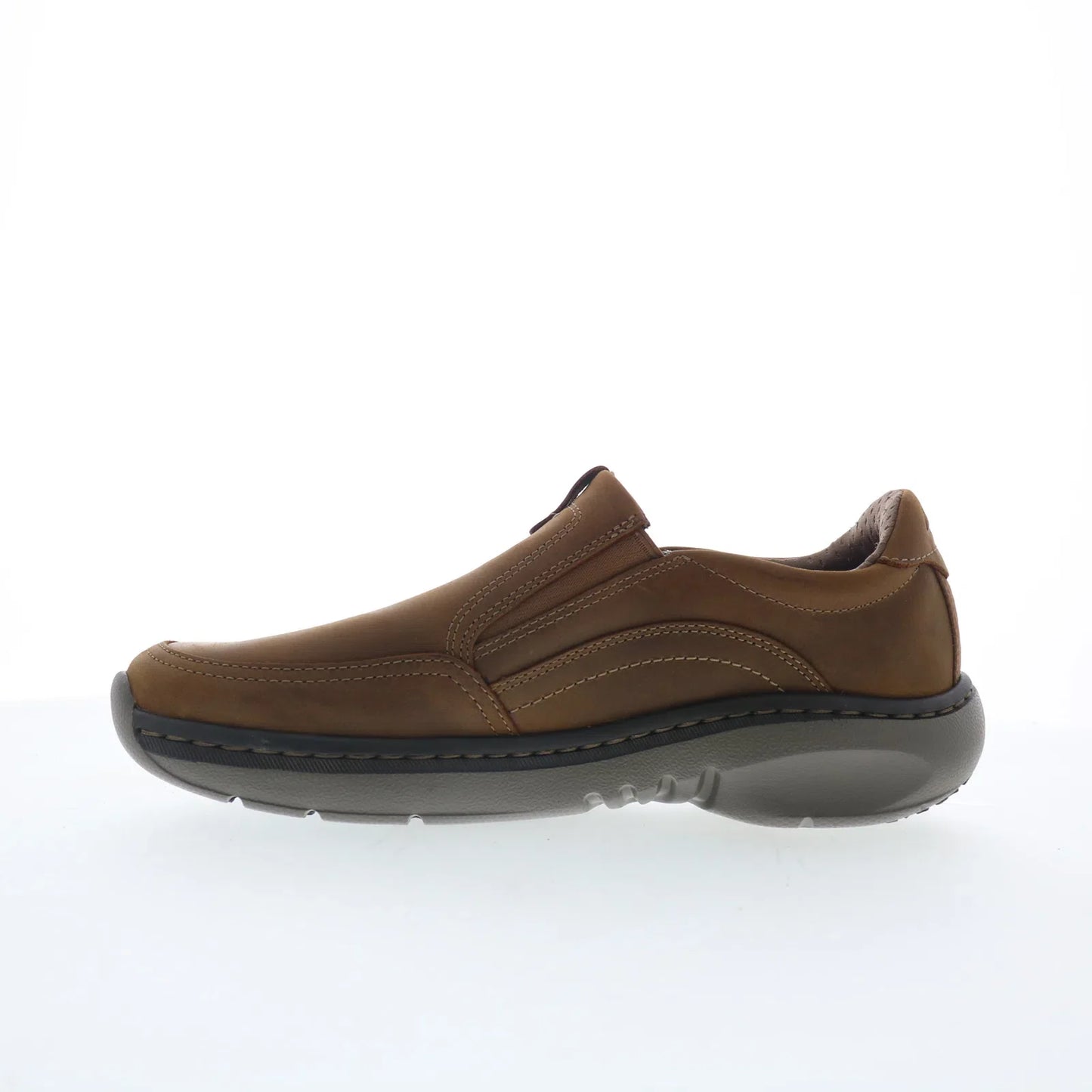 Clarks Pro Lace Mens Brown Wide Loafers & Slip Ons Casual Shoes