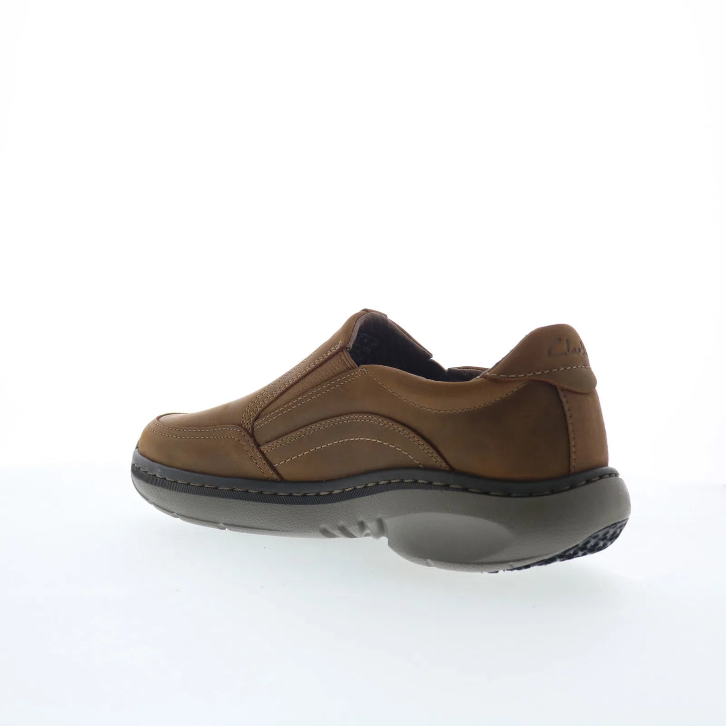 Clarks Pro Lace Mens Brown Wide Loafers & Slip Ons Casual Shoes