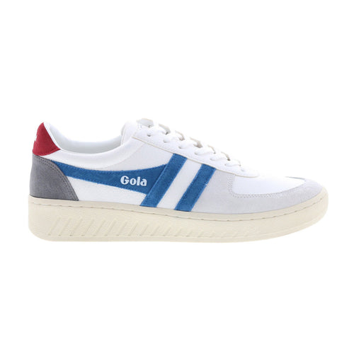 Gola Grandslam Trident CMA415 Mens White Suede Lifestyle Sneakers Shoes