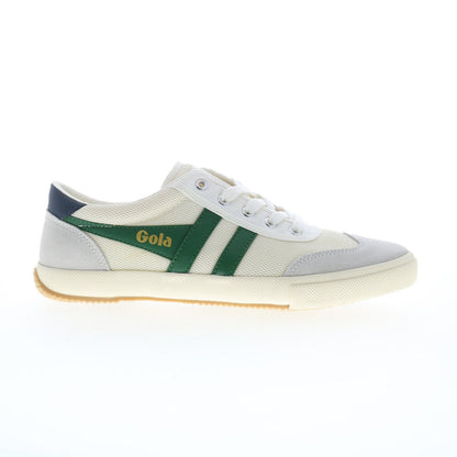 Gola Badminton Mesh CMB321 Mens White Leather Lifestyle Sneakers Shoes