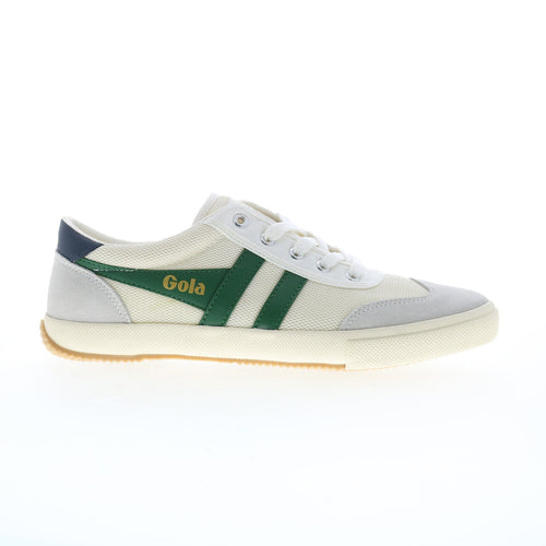 Gola Badminton Mesh CMB321 Mens White Leather Lifestyle Sneakers Shoes