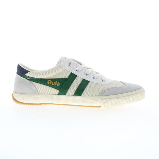 Gola Badminton Mesh CMB321 Mens White Leather Lifestyle Sneakers Shoes
