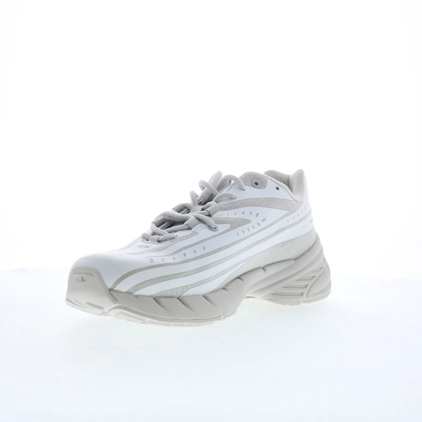 Diesel D-Airspeed Low Mens Silver Synthetic Lace Up Athletic Running Shoes